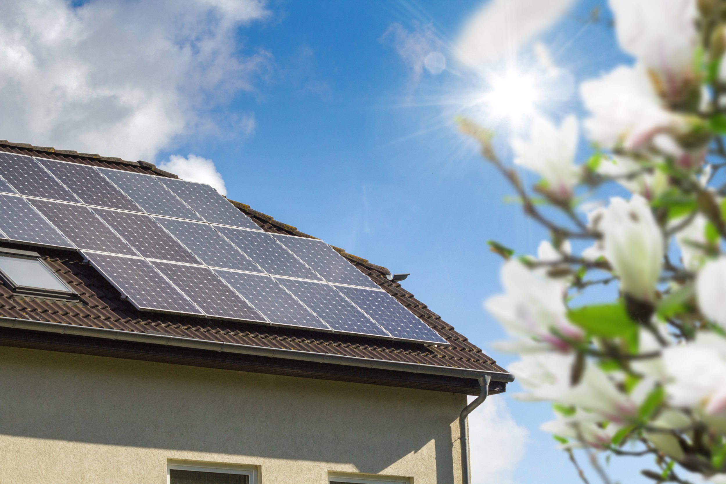 Cworth Solar Panels on a residential rooftop